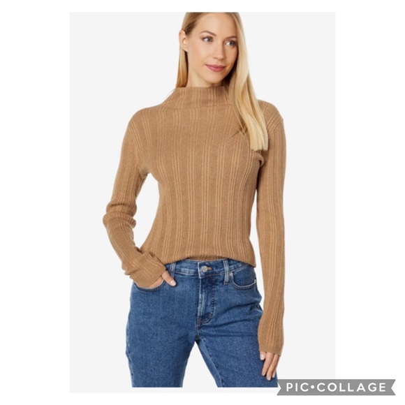 Madewell Sweaters - Madewell Leaton Mockneck Honey Brown Sweater Size Medium